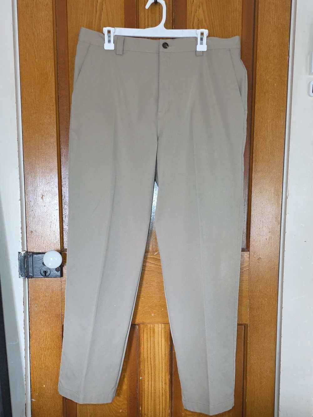 adidas Men's Khaki Straight-Leg Chinos
